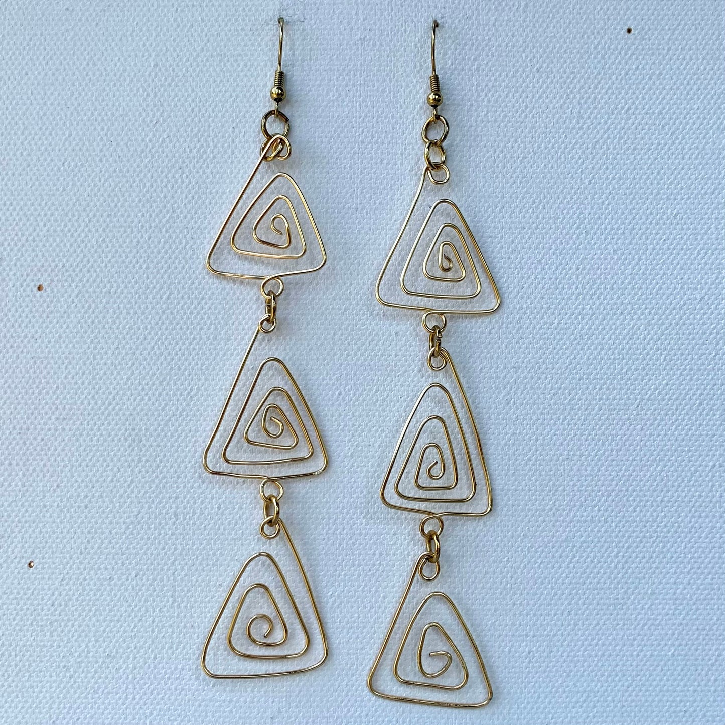 Wire Triangle Earrings