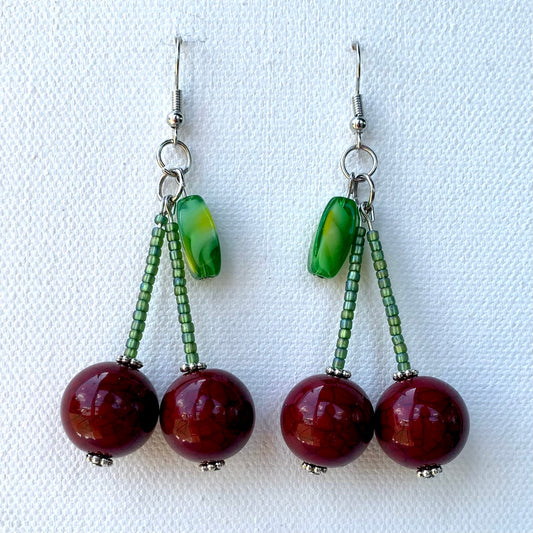 Large Cherry Earrings