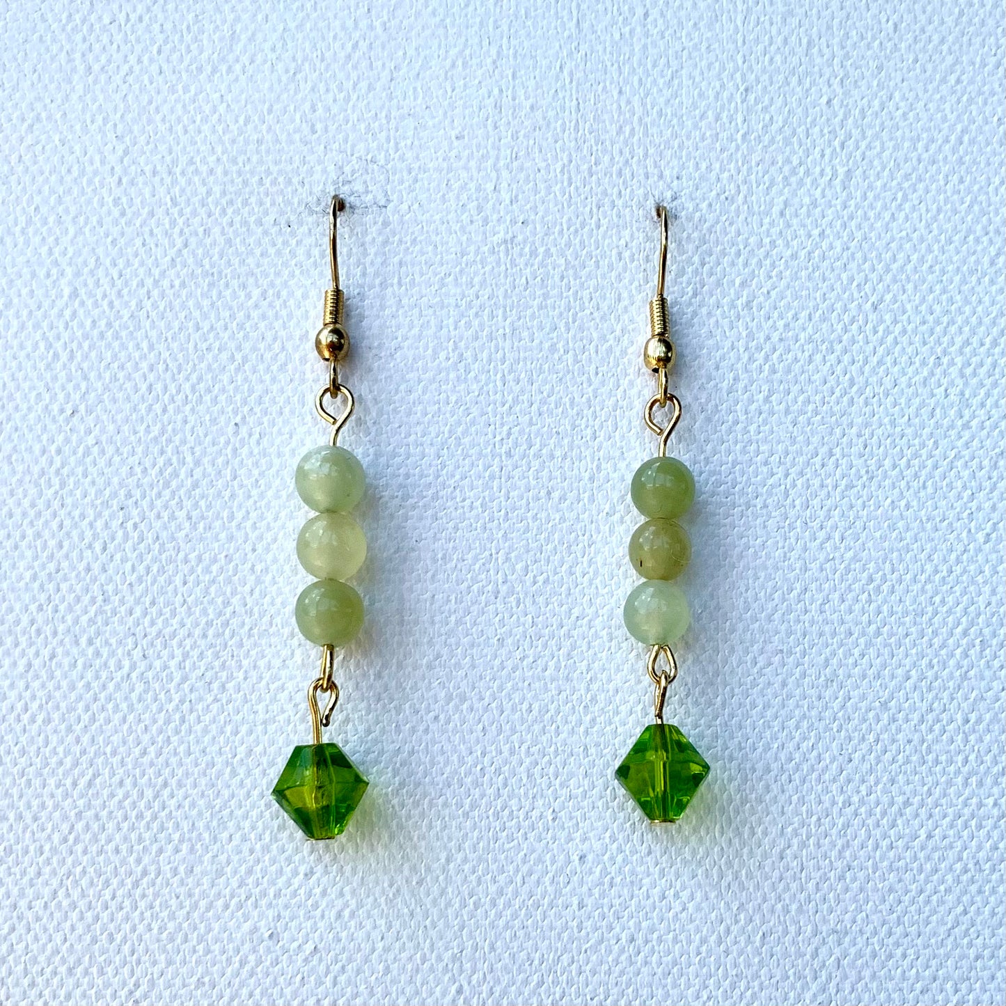 Green Beaded Earrings